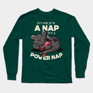 It’s Not Just a Nap, It’s A Power Nap Cute Lazy Dragon Gift Long Sleeve T-Shirt